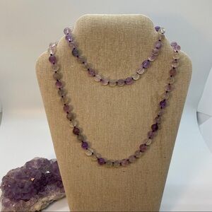 Necklace with Purple/Lavender Stone Beads